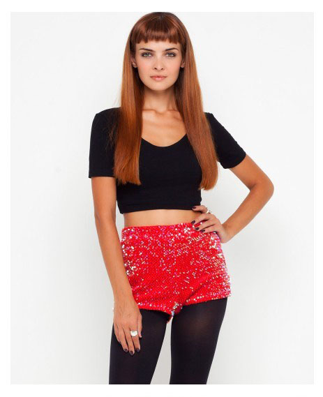 Free Shipping Color Sequin shorts  FM120734