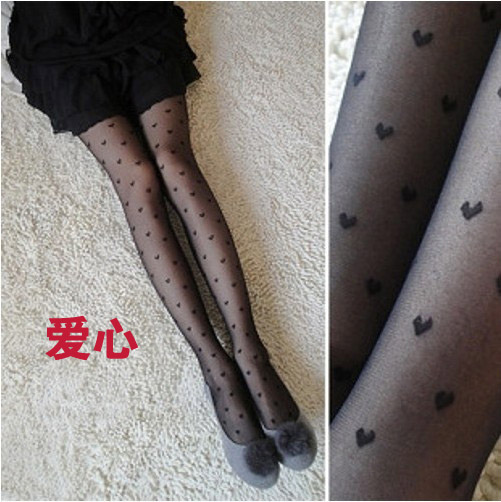 Free Shipping Core-spun Yarn Jacquard Pantyhose&Thin Tights Flowers Dot Legging