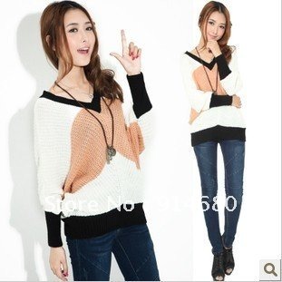 Free shipping!Corea Fashion Loose Thicken Women's sweater Free size Picture color