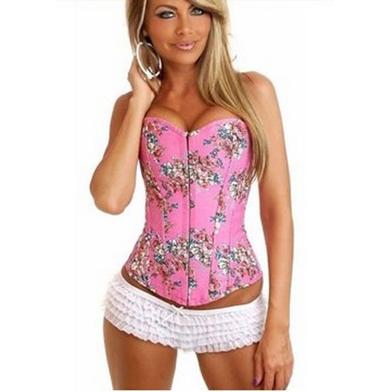 Free Shipping!! Corsets,New PINK Overbust--344