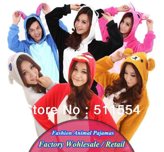 Free Shipping ! Cosplay Costume Kigurumi Costume Pajamas Winter Pajamas Fleece Sleepwear women