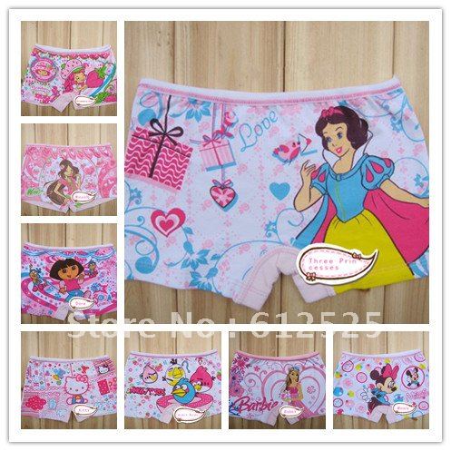 Free shipping Cotton underwear,,Girl's brief,famous cartoon character children underwear,Girl's boxer,children's briefs