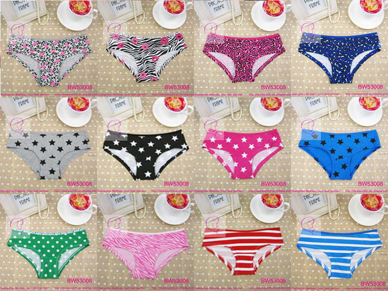 Free shipping cotton underwear lot 12 assorted patterns pack dilvered speed new fashion hot selling charming soft cozy underwear