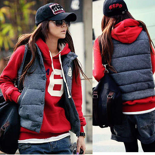 Free shipping! Cotton  winter outerwear cotton  plus size vest women's