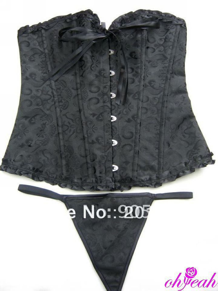 Free shipping CPAM black and white color hot women bow decorate bustiers lady lingerie sexy corset A25501P(3-6XL)