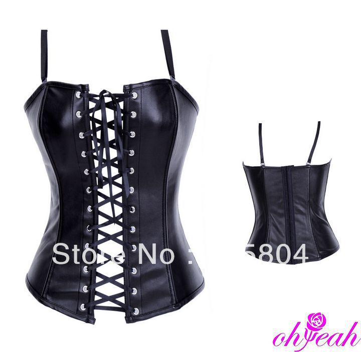 Free shipping CPAM ohyeah brand wholesale and retail hollow out design leather shaper sexy women corset bustier A9185