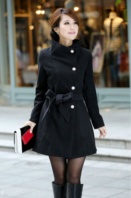 Free Shipping Cultivate one's morality show thin upset WOMEN'S wool coat Lovely south Korean leisure stylelong winter coat