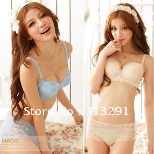 Free shipping Deep v side accept adjustment style  gathered thick water cup underwear bra Breast enhancement