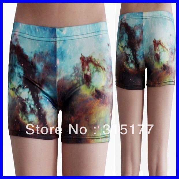 Free shipping Delightful Starry Sky Short Legging wholesale 10pieces/lot Mix order Tight high Shorts 2013 Women sexy pants 79144