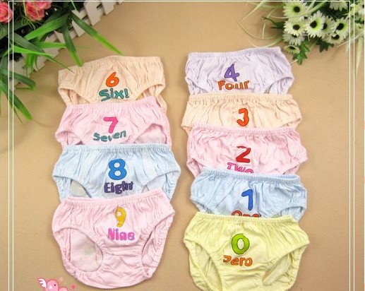 free shipping Digital cartoon panties baby panties briefs bread pants child panties small shorts 10PCS/LOT