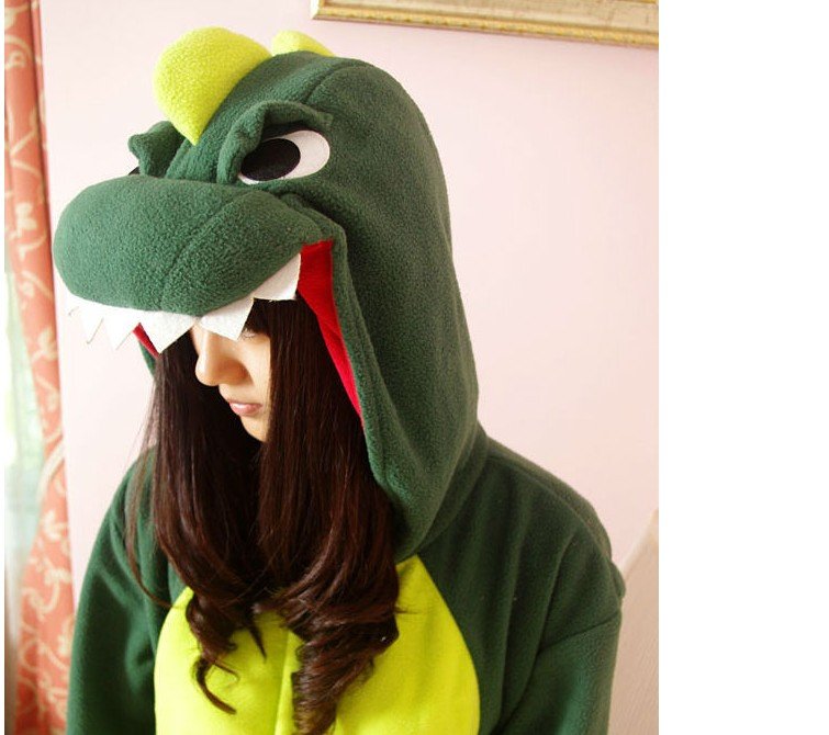 Free shipping  dinosaur  Cartoon Couples household sleep dress  knitted Pajama Sets