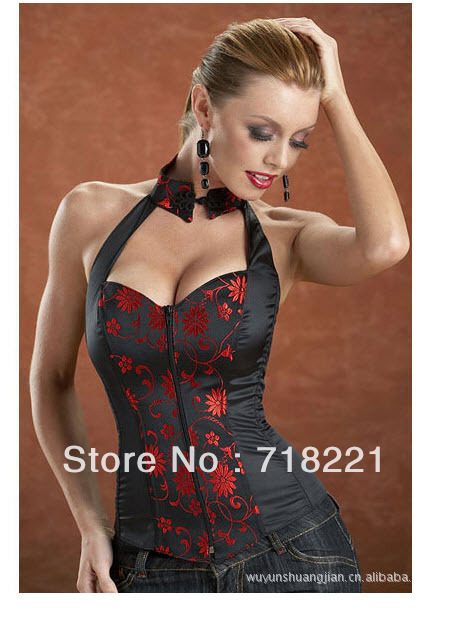 free shipping discount 2013  Gothic corsets without cup sexy lingerie chest 20130225-8191