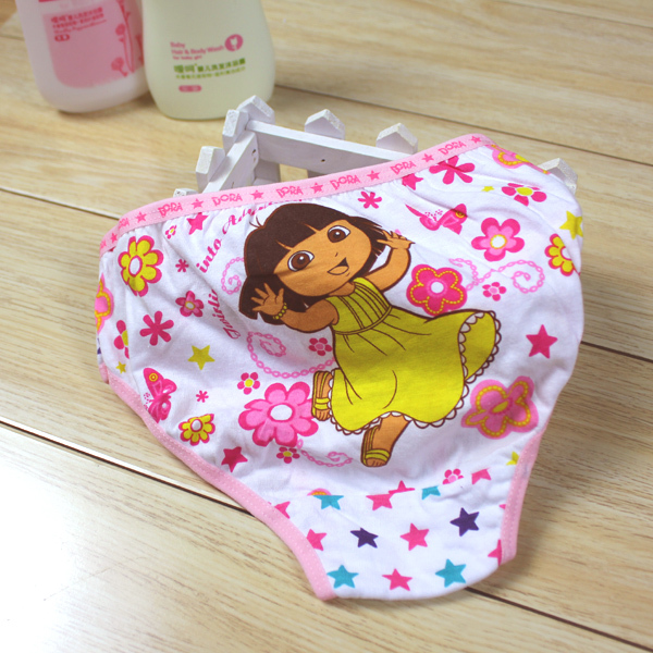 Free Shipping Dora child 100% cotton panties dora panties female child panties briefs