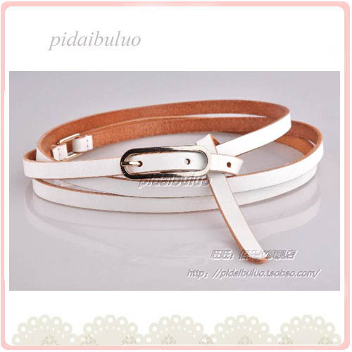 Free Shipping Dora ring genuine leather brief oval buckle strap all-match 2 ring women's belt