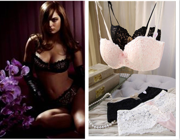 Free shipping! Dream 2 beautiful lace cup none single-bra underwear set 2