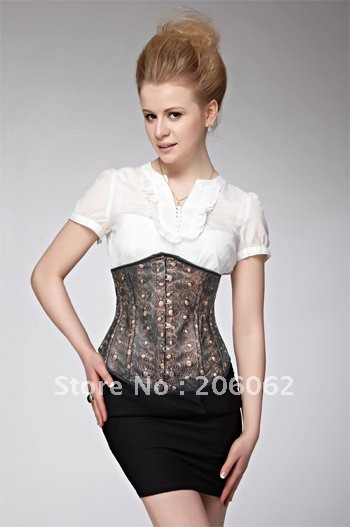 Free shipping- Drogshipping available-wholesale retail spider printed PU leather corset corslet