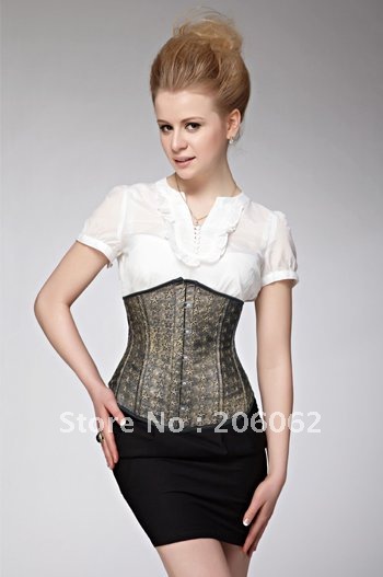 Free shipping- Drogshipping available-wholesale retail star printed PU leather corset corslet-2012 NEW