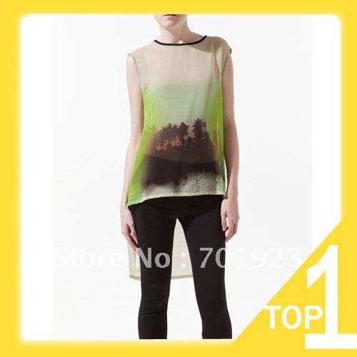 Free shipping/Drop shipping 2012 Europe Fashion Style Women's Chiffon Shirt Y3626