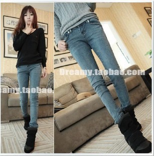 Free Shipping E 2013 women's all-match vintage retro super finishing b84 denim pencil pants wholesale