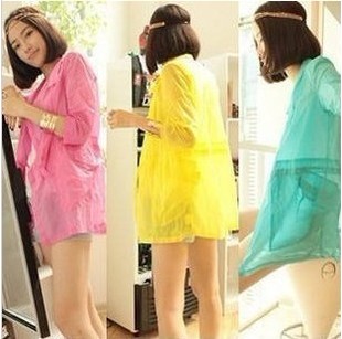 Free Shipping ELAND v50 2013 summer candy color all-match sun-shading sun protection clothing outerwear dress wholesale