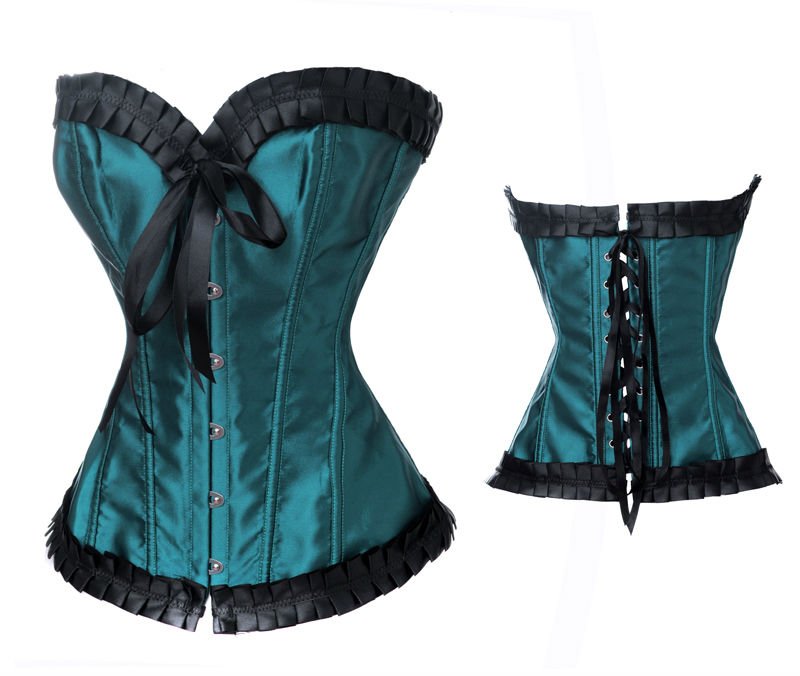 Free shipping!! Emerald Burlesque Corset Sexy Lingerie wholesale retail 8921