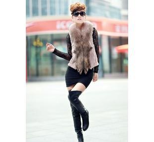 Free shipping EMS 100% Hot selling rabbit fur vest & women fur vest