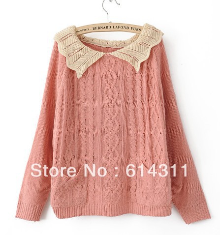 FREE SHIPPING Europe and the United States wind restoring ancient ways doll brought twist double pocket pullovers