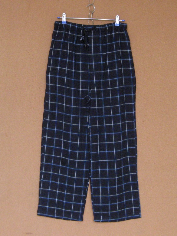 free shipping export 100% cotton double layer gauze male massifs plaid lounge pants