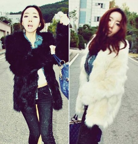 free shipping Fashion artificial fur cape hare wool faux outerwear winter female medium-long 2012