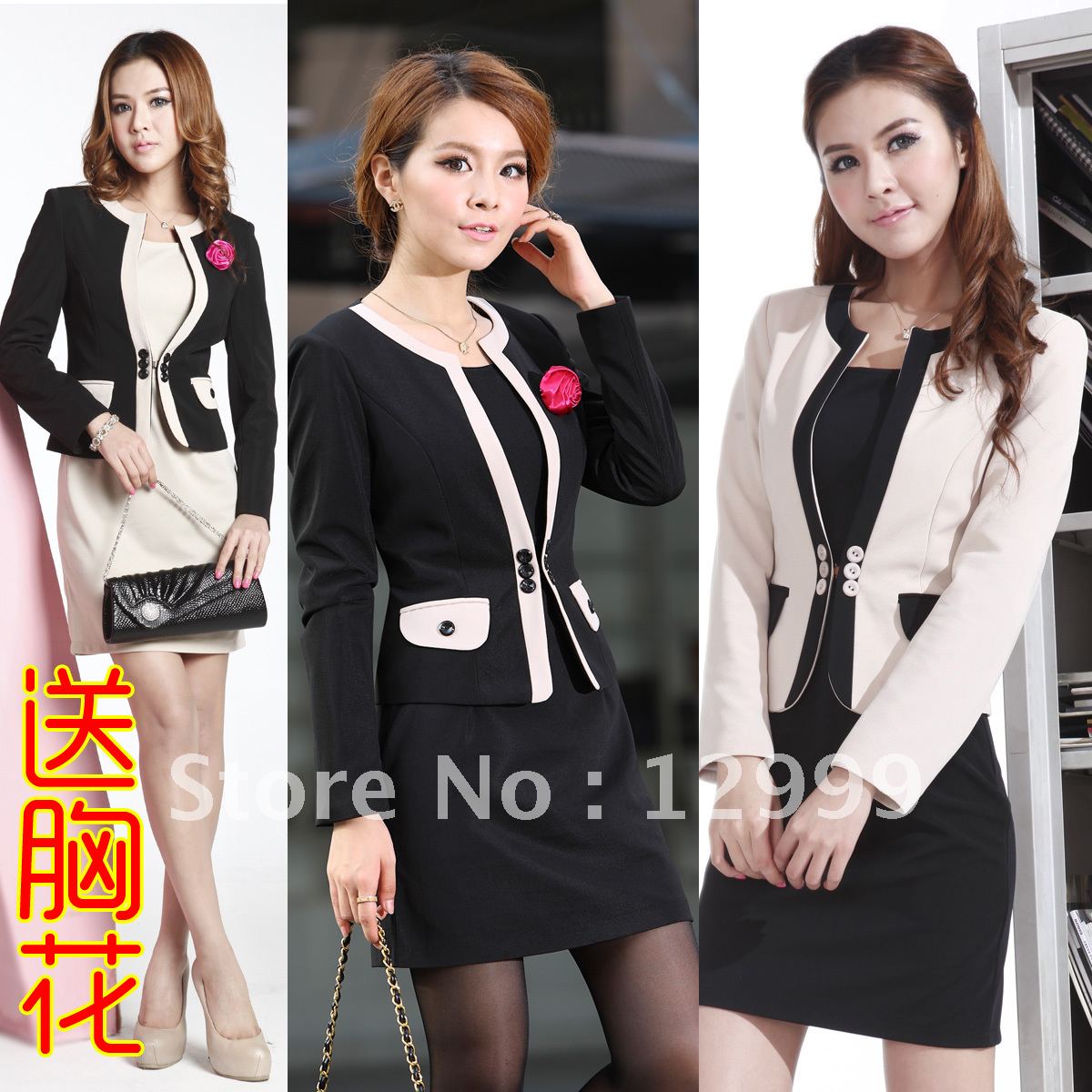 Free Shipping Fashion Autumn and winter  women's OL slim professional set