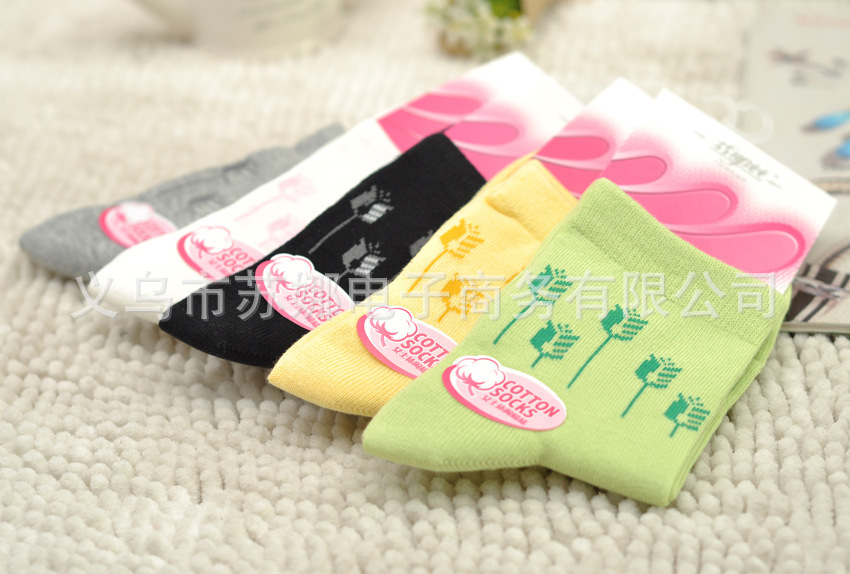 Free Shipping Fashion Brand Candy Color Winter Cotton Women's' Socks Mixed Colors Single Packing 12pairs/LOT