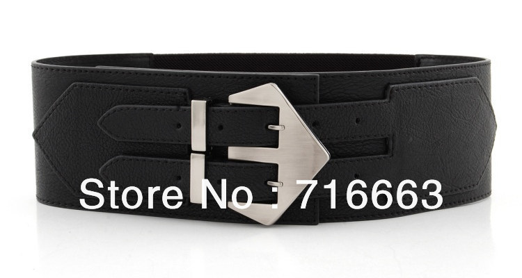 Free shipping Fashion design Wide leather Elastic belt for Women Ladies waist belt Wholesale/Retail