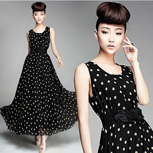 Free shipping fashion dress / chiffon dress / ladies' dress 3-size S, M, L