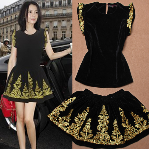 free shipping Fashion fashion star fashion elegant noble elegant embroidered elegant princess set skirt