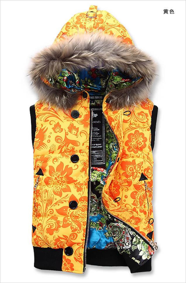 Free Shipping Fashion Hooded Outdoor Down Vest Women and men Vest Lovers Winter Coat B896