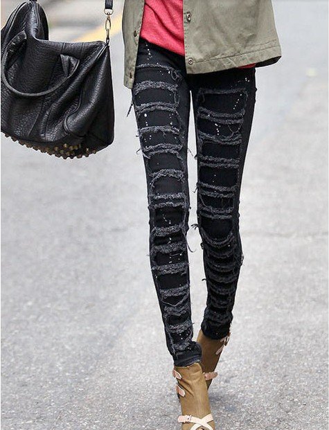 Free Shipping Fashion Korean Style Special Slender Tight Hip Elastic Denim Pencil Pants, Wholesale/Retail/Drop Ship