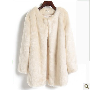 Free shipping + Fashion Korean version of the new autumn and Winter Long section faux fur coat