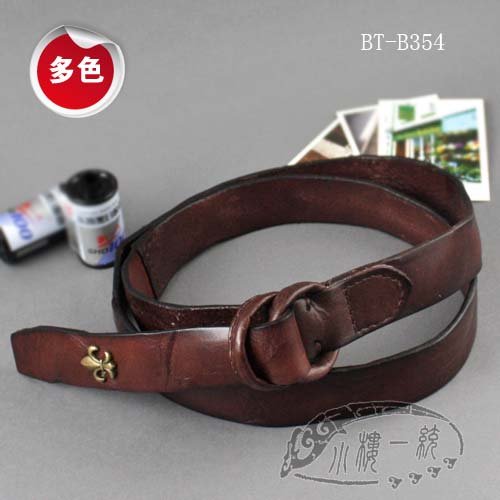 Free shipping fashion ladies belts Retro Style Women cow Leather Double Back Belt/lady's belt/lady's belt many colors aBT-B354a