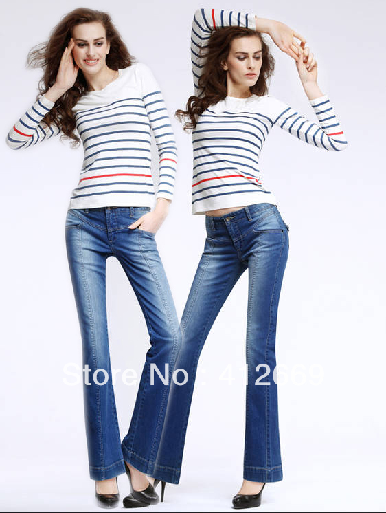 Free shipping fashion ladies  boot cut flare pants, Women Jeans pants , wide leg trousers wholesale and retail