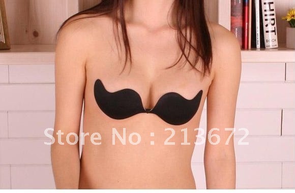 free shipping-Fashion Nu Bra Devine Body Silicone Bra Silicone Invisible Freebra-2 color 3size-high quanlity-wholesale&retail