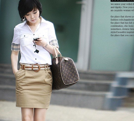 Free shipping Fashion ol formal uniform style women skirts suit ( shirt & skirt) for work office Ladies OL business set