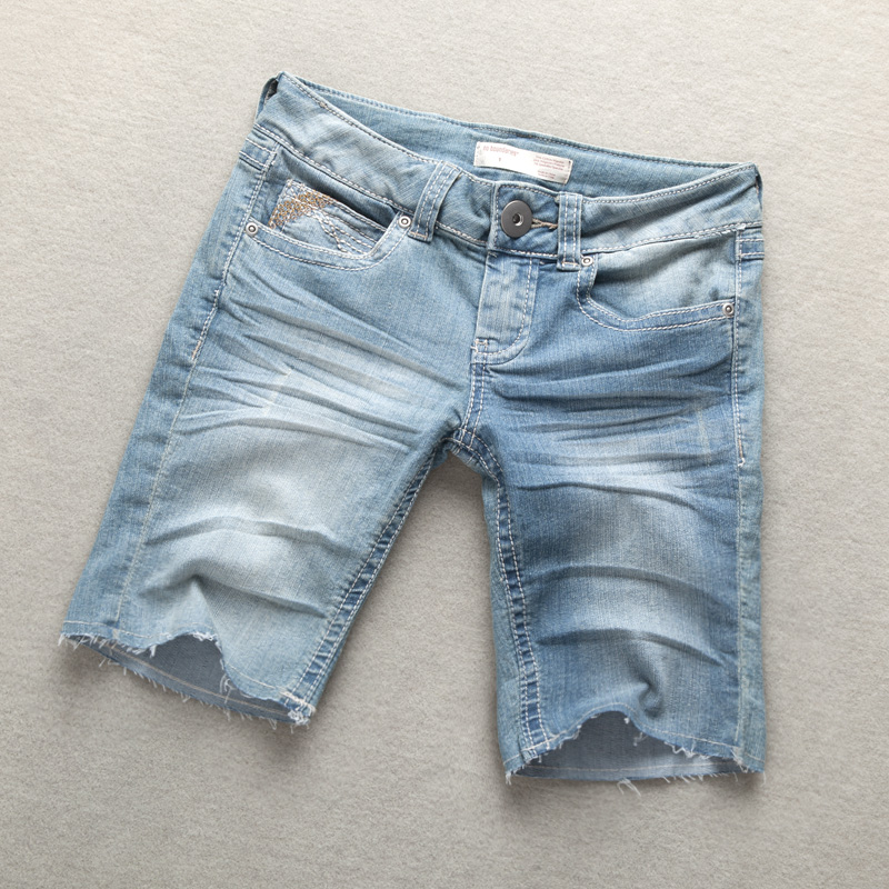 Free Shipping Fashion plus size clothing denim shorts ob