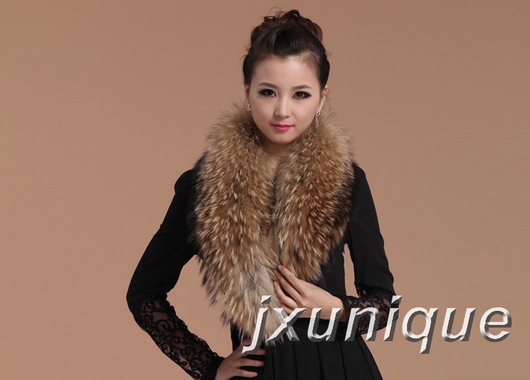 Free Shipping Fashion raccoon fur collar, Noble multifunctional collar and scarf