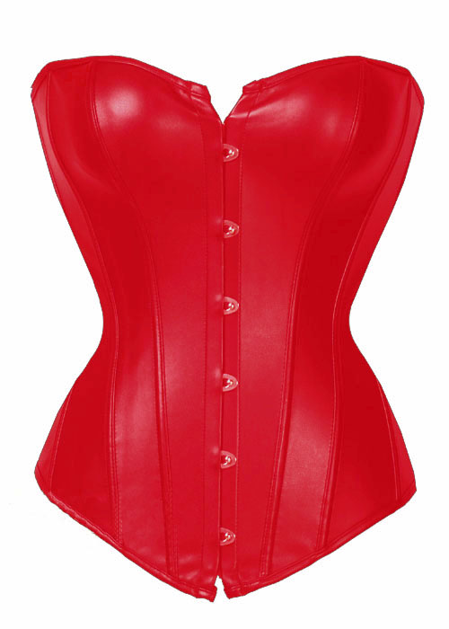 free shipping, Fashion royal red leather shapewear leather shaper leather vest tiebelt