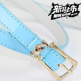 Free Shipping, Fashion Simple Candy Color Leather Belt Waistband for Women 1087