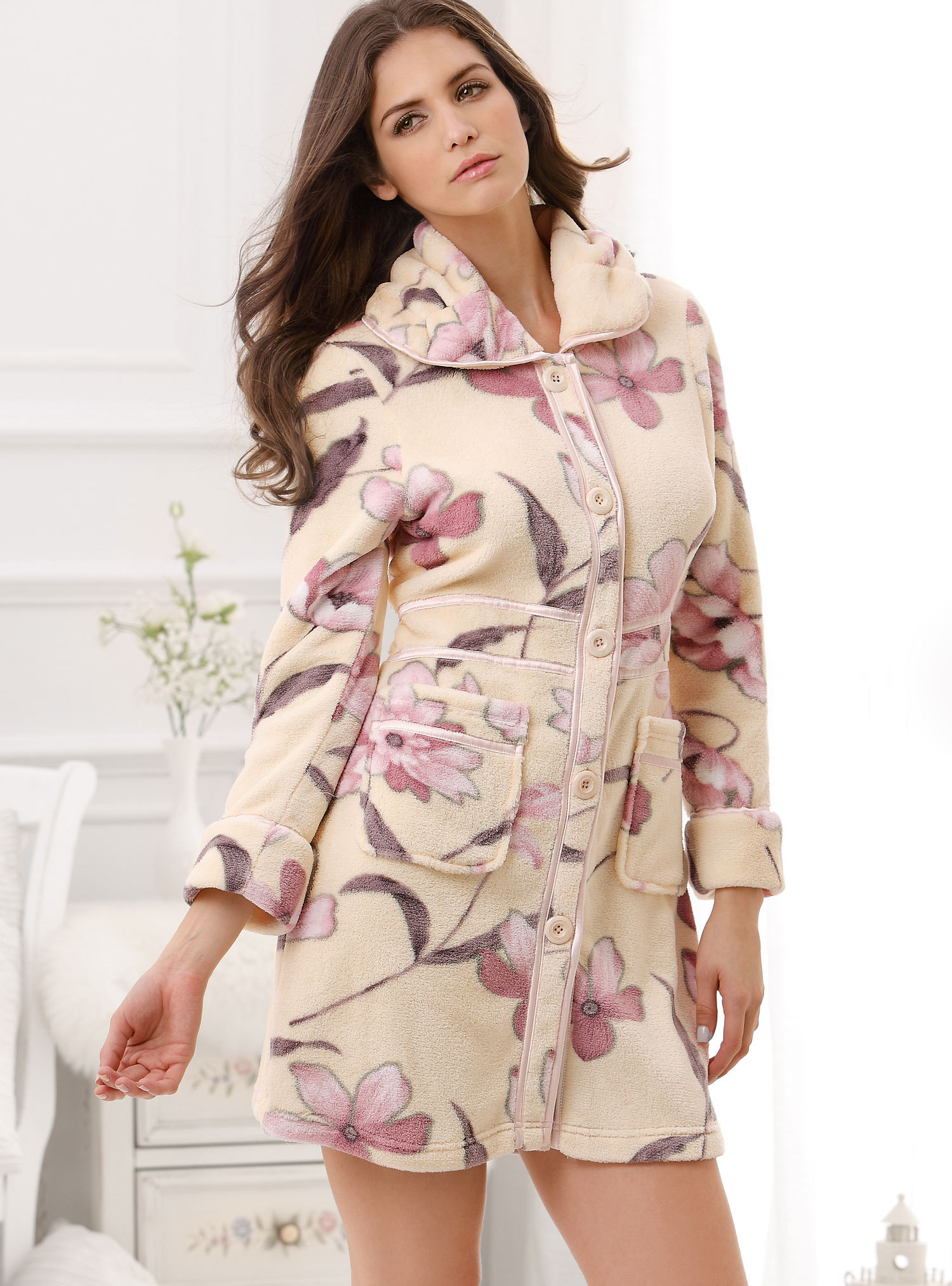 Free shipping Fashion sleepwear winter sleepwear coral fleece derlook robed robe 01443 Hot sale