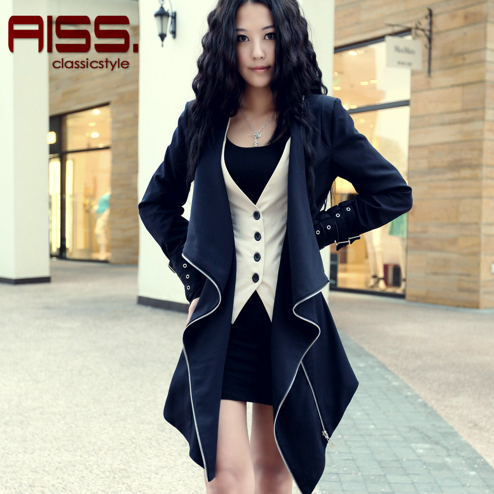 Free shipping Fashion slim vest handsome long-sleeve trench