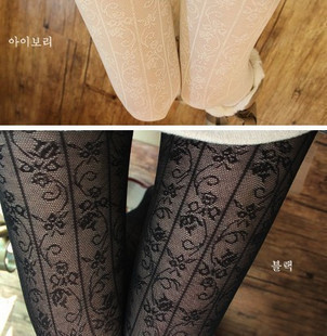 free shipping fashion tight spring and summer princess lace vertical stripe flower pantyhose vintage elegant meat stockings