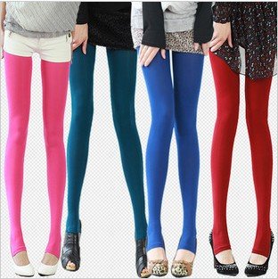 Free Shipping fashion Velvet Candy graded color Step on the foot Leggings stockings socks tights jeans pantyhose wholesale