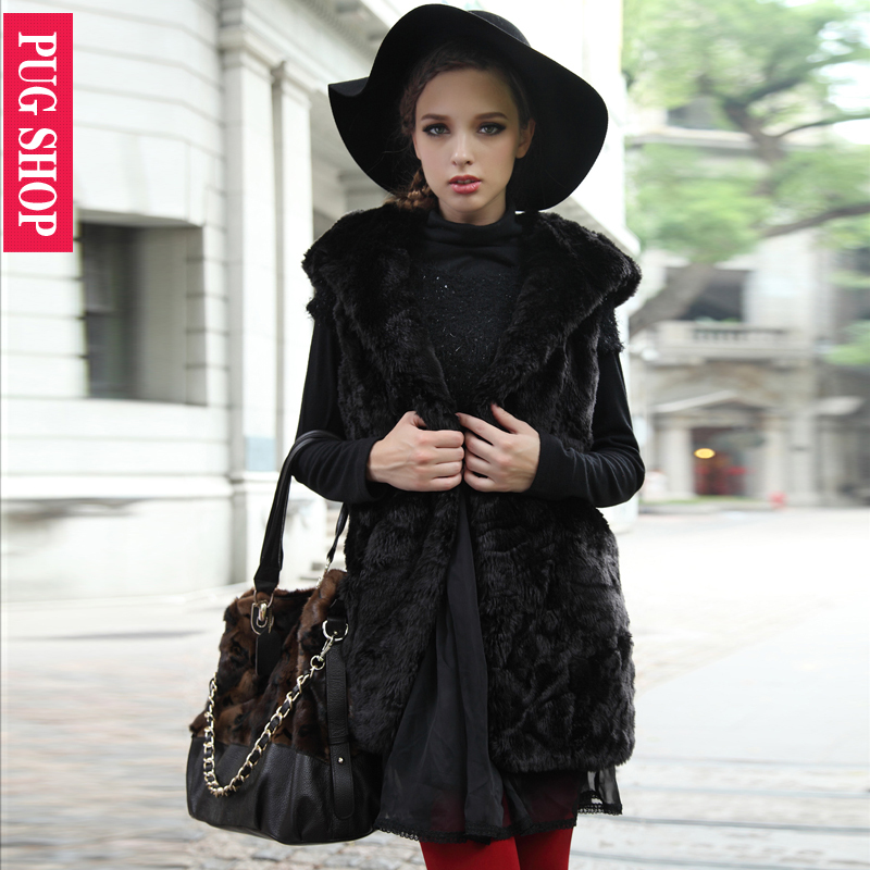 Free shipping fashion winter fashion casual hooded classic noble woolen cloth vest